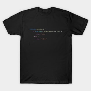 If It's 2020 Work From Home Else Work From the Office Programming Coding Color T-Shirt